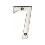 M Marcus Heritage Brass Numeral 7 - Face Fix 76mm Slimline font